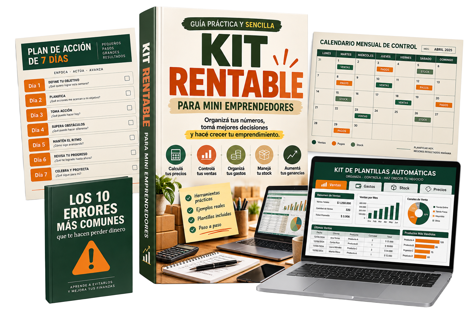 Kit Rentable para Mini Emprendedores junto a sus 4 bonos